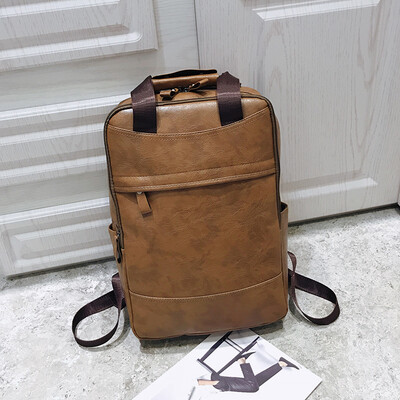 European&American double - shoulder pack male large - capacity rain - proof pu - leather backpack personality fashion college
European&American double - shoulder pack male large - capacity rain - proof pu - leather backpack personality fashion college
