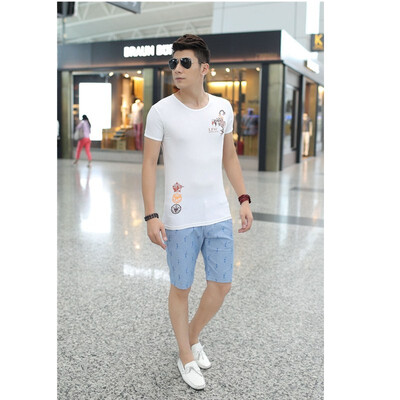2018 short-sleeved mens summer t-shirt round neck Korean version of the trend of self-cultivation half-sleeve shirt white base t-shirt clothing
2018 short-sleeved mens summer t-shirt round neck Korean version of the trend of self-cultivation half-sleeve shirt white base t-shirt clothing