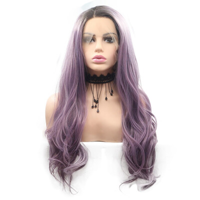 Amazing Star Lace Frontal Wigs Long Wave Purple Color Half Heat Resistant Fiber Side Part Synthetic Hair For Fashion Women
Amazing Star Lace Frontal Wigs Long Wave Purple Color Half Heat Resistant Fiber Side Part Synthetic Hair For Fashion Women