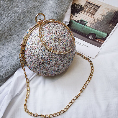 Ins super fire bag female 2019 new Korean version of the wild shoulder slung portable fashion chain sequins small round bag
Ins super fire bag female 2019 new Korean version of the wild shoulder slung portable fashion chain sequins small round bag