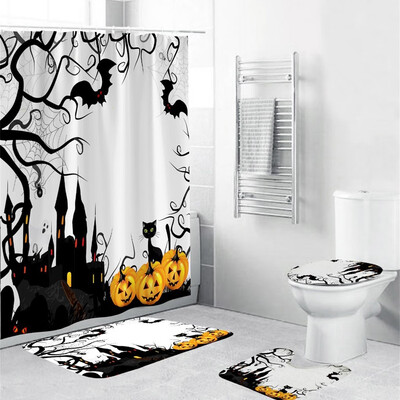 〖Follure〗Halloween festival 4PCS Non Slip Toilet Polyester Cover Mat Set Bathroom Curtain
〖Follure〗Halloween festival 4PCS Non Slip Toilet Polyester Cover Mat Set Bathroom Curtain