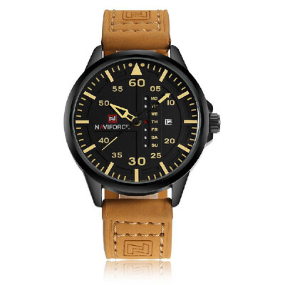 NAVIFORCE Chic Fashion Man Watch 3ATM Water Resistant High Quality Analog Quartz Wristwatch with Date Week Display
NAVIFORCE Chic Fashion Man Watch 3ATM Water Resistant High Quality Analog Quartz Wristwatch with Date Week Display