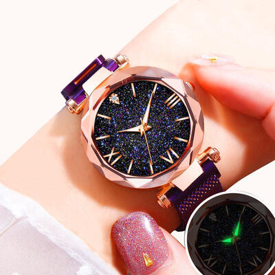 New Fashion Starry Sky Watch Roman Number Clock Magnetic Mesh Band Stainless Steel Quartz Wristwatch Ladies Diamond Watches
New Fashion Starry Sky Watch Roman Number Clock Magnetic Mesh Band Stainless Steel Quartz Wristwatch Ladies Diamond Watches