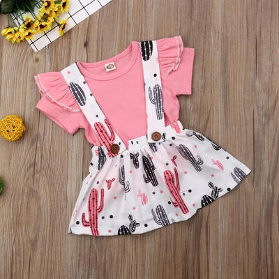 Summer New Baby Girl Coral Cactus Suspender Skirt Suit Short Sleeve Plus Strap Skirt
Summer New Baby Girl Coral Cactus Suspender Skirt Suit Short Sleeve Plus Strap Skirt