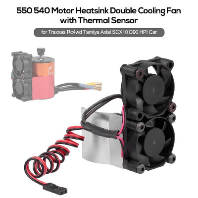 RC Car Motor Heatsink 550 540 Motor Double Cooling Fans with Thermal Sensor CNC Aluminum Alloy Heatsink for Traxxas Hsp Redcat Rc4
RC Car Motor Heatsink 550 540 Motor Double Cooling Fans with Thermal Sensor CNC Aluminum Alloy Heatsink for Traxxas Hsp Redcat Rc4