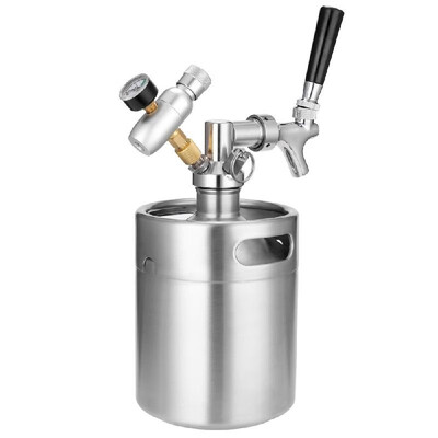 2L Mini Stainless Steel Beer Keg with Tap Pressurized Home Beer Brewing Craft Beer Dispenser Growler System
2L Mini Stainless Steel Beer Keg with Tap Pressurized Home Beer Brewing Craft Beer Dispenser Growler System