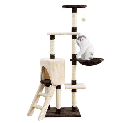 53in Pet Cat Tree Pet Tree for Cats Cat Tower Cat Activity Tree Cat Scratchers Tree for Kittens Pet House Play
53in Pet Cat Tree Pet Tree for Cats Cat Tower Cat Activity Tree Cat Scratchers Tree for Kittens Pet House Play