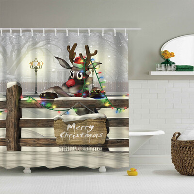 Gobestart 1PC Custom Merry Christmas Fabric Waterproof Bathroom Shower Curtain 59x71in 
Gobestart 1PC Custom Merry Christmas Fabric Waterproof Bathroom Shower Curtain 59x71in