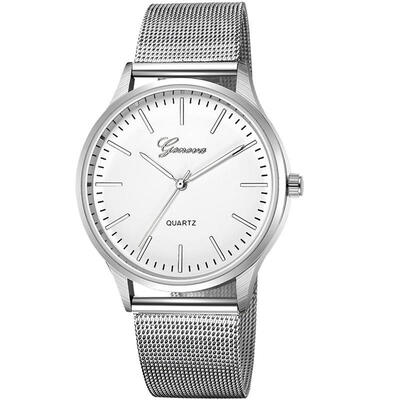 GENEVA Watches Women Men Mesh Band Stainless Steel Analog Quartz Wristwatch Female Unisex Fashion Minimalist Silver Watch
GENEVA Watches Women Men Mesh Band Stainless Steel Analog Quartz Wristwatch Female Unisex Fashion Minimalist Silver Watch