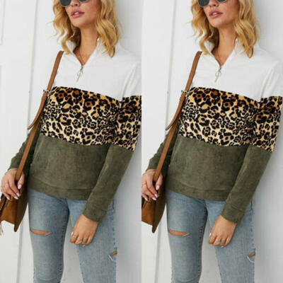 Fashion Woman Leopard Print Pullover TOP zip-neck long sleeve Outwear Coat -XL
Fashion Woman Leopard Print Pullover TOP zip-neck long sleeve Outwear Coat -XL