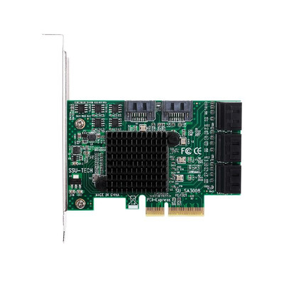 PCI-E SATA III 8 Ports Adapter Card PCI Express to SATA Controller Card SATA Expansion Card with Low Profile Bracket
PCI-E SATA III 8 Ports Adapter Card PCI Express to SATA Controller Card SATA Expansion Card with Low Profile Bracket