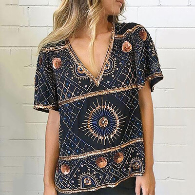 Nomeni Fashion Plus Size Women Short Sleeve V-neck Vintage Print T-Shirts Tops Blouses
Nomeni Fashion Plus Size Women Short Sleeve V-neck Vintage Print T-Shirts Tops Blouses