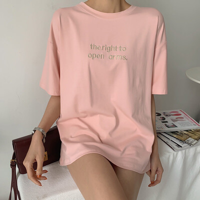 T Shirt Women Long T shirts Letter Print Short sleeve Summer Girls Loose Femme Top Tshirt Plus size Lady shirt Solid Basic
T Shirt Women Long T shirts Letter Print Short sleeve Summer Girls Loose Femme Top Tshirt Plus size Lady shirt Solid Basic