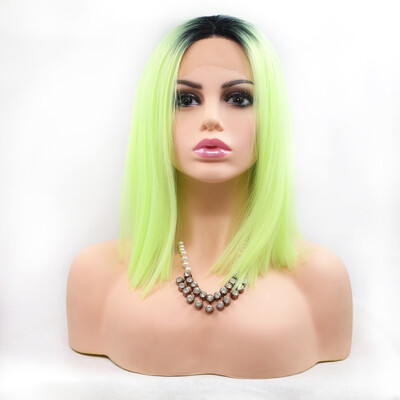 Amazing Star Lace Frontal Bob Wigs Straight Hair Green Color Middle Part 13x3 Hand Tied Lace Frontal Synthetic Hair
Amazing Star Lace Frontal Bob Wigs Straight Hair Green Color Middle Part 13x3 Hand Tied Lace Frontal Synthetic Hair