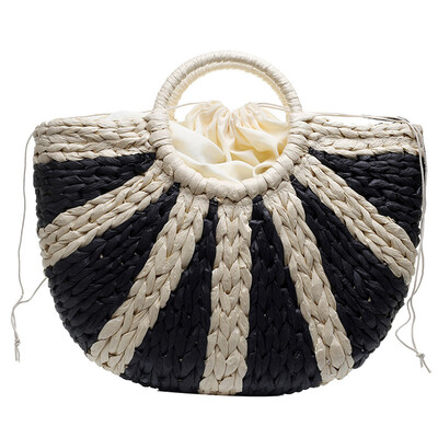 Tailored Woman Bag 2019 New Stitching Woven Striped Handbag Fashion Holiday Lady Handbag
Tailored Woman Bag 2019 New Stitching Woven Striped Handbag Fashion Holiday Lady Handbag