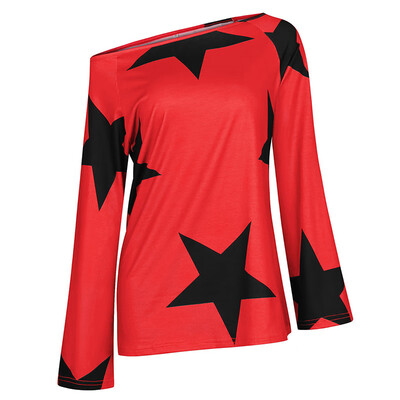 Womens Casual All-match Cool Style T-shirt Top Long Sleeves Big Round Collar Stars Print T-shirt Top
Womens Casual All-match Cool Style T-shirt Top Long Sleeves Big Round Collar Stars Print T-shirt Top