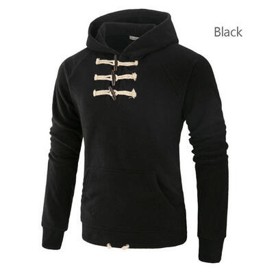 New Mens Autumn Winter Casual Long Sleeve Hooded Hoodies Sweater For Men Fashion Pullover Horn Button Sweatshirts
New Mens Autumn Winter Casual Long Sleeve Hooded Hoodies Sweater For Men Fashion Pullover Horn Button Sweatshirts