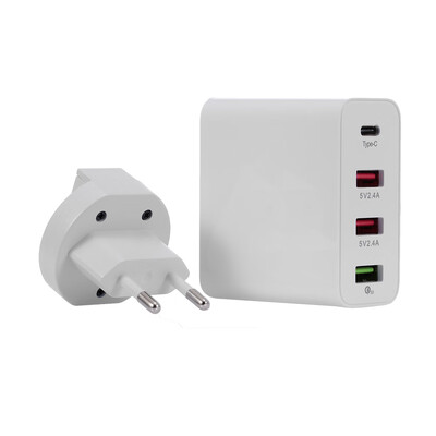 Fast Charge 4 Ports USB Phone Computer iPad Charger Type-C Port Universal Double Holes QC30 USB Charger UK Plug
Fast Charge 4 Ports USB Phone Computer iPad Charger Type-C Port Universal Double Holes QC30 USB Charger UK Plug