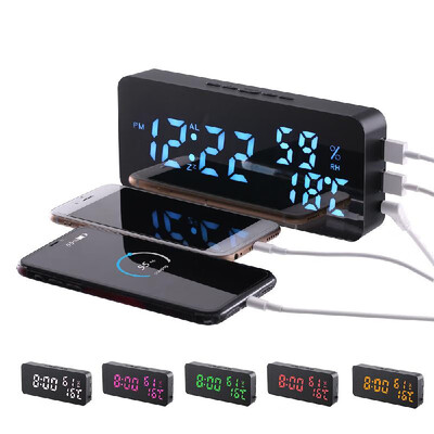 Digital Mirror Alarm Clock 115 RGB 3 Time Displays Luminance Adjustment Daily Alarm Voice Control Weekend Alarm Snooze Function Th
Digital Mirror Alarm Clock 115 RGB 3 Time Displays Luminance Adjustment Daily Alarm Voice Control Weekend Alarm Snooze Function Th