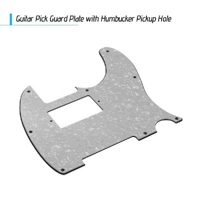 White Pearl 3Ply Guitar Pickguard Plate with Humbucker Pickup Hole for TL Style Electric Guitars
White Pearl 3Ply Guitar Pickguard Plate with Humbucker Pickup Hole for TL Style Electric Guitars