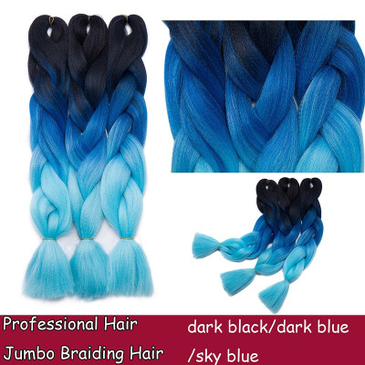 24 Inches Braiding Hair Ombre for crochet Hair Weave with Synthetic&Twist Braiding Hair Extensions Dark black 100gpc
24 Inches Braiding Hair Ombre for crochet Hair Weave with Synthetic&Twist Braiding Hair Extensions Dark black 100gpc