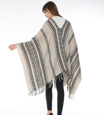 Autumn&winter warm retro national wind jacquard solid color large scarf men&women long split travel shawl cloak coat
Autumn&winter warm retro national wind jacquard solid color large scarf men&women long split travel shawl cloak coat