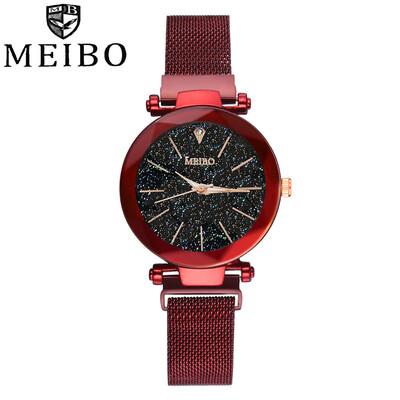 Gobestart MEIBO Quartz Stainless Steel Band Magnet Buckle Starry Sky Analog Wrist Watch
Gobestart MEIBO Quartz Stainless Steel Band Magnet Buckle Starry Sky Analog Wrist Watch
