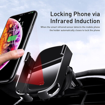 Baseus Rock-solid Electric Holder Wireless charger Automatic infrared induction car charger for iphoneHuaweiSamsungMi
Baseus Rock-solid Electric Holder Wireless charger Automatic infrared induction car charger for iphoneHuaweiSamsungMi