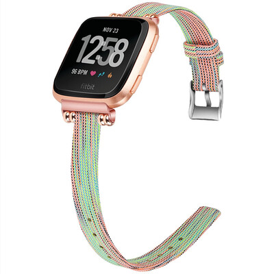 Ecsem Slim Woven Bands for Fitbit Versa Bands Durable Canvas Fabric Strap with Stainless Steel Bead 55"-81
Ecsem Slim Woven Bands for Fitbit Versa Bands Durable Canvas Fabric Strap with Stainless Steel Bead 55"-81