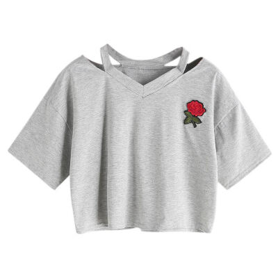 Women Short T Shirt Summer Sexy Hollow Out Short Sleeve Casual Harajuku Crop Top Rose Embroidery T-shirts
Women Short T Shirt Summer Sexy Hollow Out Short Sleeve Casual Harajuku Crop Top Rose Embroidery T-shirts