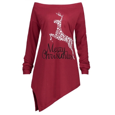 Tailored Women Off Shoulder Letter Christmas Elk Print Long Sleeve Pullover Top Blouse
Tailored Women Off Shoulder Letter Christmas Elk Print Long Sleeve Pullover Top Blouse