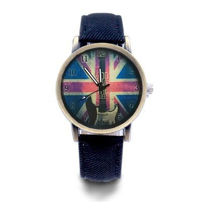 Bronze flag watch rice flag flag British flag guitar universal watch denim fashion watch
Bronze flag watch rice flag flag British flag guitar universal watch denim fashion watch