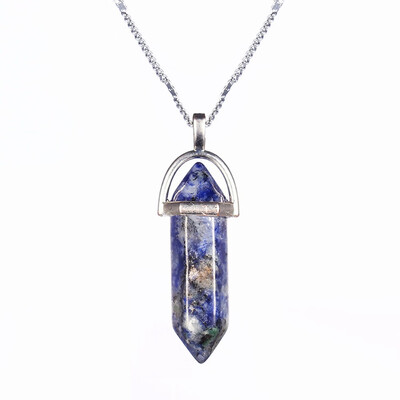 Hot Sale Silver Hexagonal Column Necklaces Pendants Fashion Natural Stone Bullet Crystal Pendant Necklace For Women Jewelry
Hot Sale Silver Hexagonal Column Necklaces Pendants Fashion Natural Stone Bullet Crystal Pendant Necklace For Women Jewelry