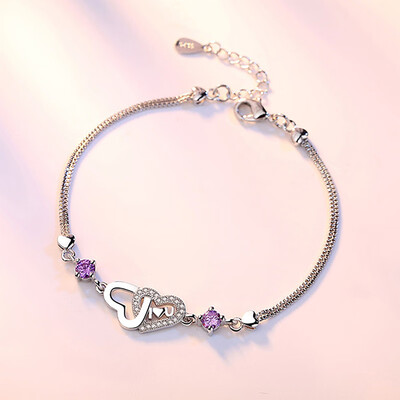 Hot New Silver Color Jewelry Crystal Zircon Bracelet Heart Shape Bracelets For Women Fashion Friendship Bracelets
Hot New Silver Color Jewelry Crystal Zircon Bracelet Heart Shape Bracelets For Women Fashion Friendship Bracelets