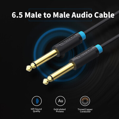 VENTION 65mm Audio Cable Male to Male Audio Cable HiFi Gold-plated for GuitarAmplifier Microphone 10m Black
VENTION 65mm Audio Cable Male to Male Audio Cable HiFi Gold-plated for GuitarAmplifier Microphone 10m Black