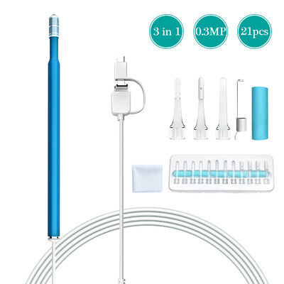 3-in-1 USB Ear Cleaning Earpick Endoscope LED Light Multifunctional Borescope Inspection Camera 03MP Visual Ear Spoon Health Care
3-in-1 USB Ear Cleaning Earpick Endoscope LED Light Multifunctional Borescope Inspection Camera 03MP Visual Ear Spoon Health Care