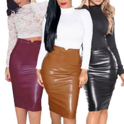 Fashion Women PU Leather Skirt Straight High Waist Bodycon Club Pencil Short Mini Skirts
Fashion Women PU Leather Skirt Straight High Waist Bodycon Club Pencil Short Mini Skirts