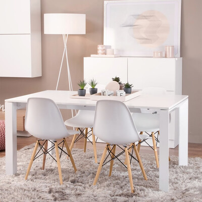 Gobestart Mid Century Modern Style Chair Wood Legs Dining Room Chair Plastic Seat Set Of 4
Gobestart Mid Century Modern Style Chair Wood Legs Dining Room Chair Plastic Seat Set Of 4
