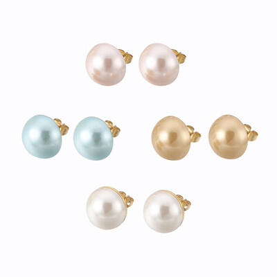 Shell Pearl Stud Earrings with 304 Stainless Steel Findings Half Round Mixed Color 21x16mm Pin 08mm 6pairscard
Shell Pearl Stud Earrings with 304 Stainless Steel Findings Half Round Mixed Color 21x16mm Pin 08mm 6pairscard