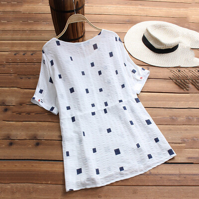 Roseonmyhand Womens Casual Plus Size Loose Linen Sleeve Print Button Tanic Shirt Blouse 
Roseonmyhand Womens Casual Plus Size Loose Linen Sleeve Print Button Tanic Shirt Blouse