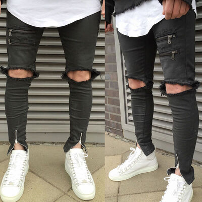 SUNSIOM Fashion Men\s Ripped Skinny Punk Jeans Destroyed Frayed Slim Fit Denim Pants
SUNSIOM Fashion Men\s Ripped Skinny Punk Jeans Destroyed Frayed Slim Fit Denim Pants