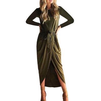 Women Long Dress 2019 Autumn Loose Bandage Dresses Casual Maxi Irregularity O-neck Long Sleeve Dresses
Women Long Dress 2019 Autumn Loose Bandage Dresses Casual Maxi Irregularity O-neck Long Sleeve Dresses