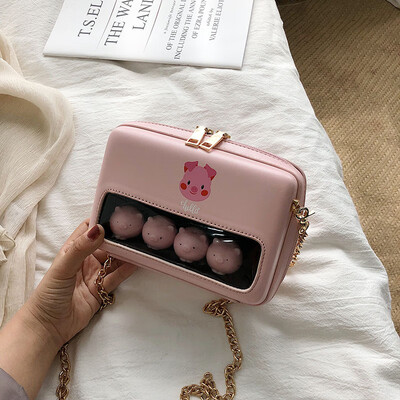 Cartoon Fashion Women Messenger Bag Chain Girl Cute Chicken Pig Shoulder Bag Transparent Small Square Crossbody Bag Handbag sac
Cartoon Fashion Women Messenger Bag Chain Girl Cute Chicken Pig Shoulder Bag Transparent Small Square Crossbody Bag Handbag sac