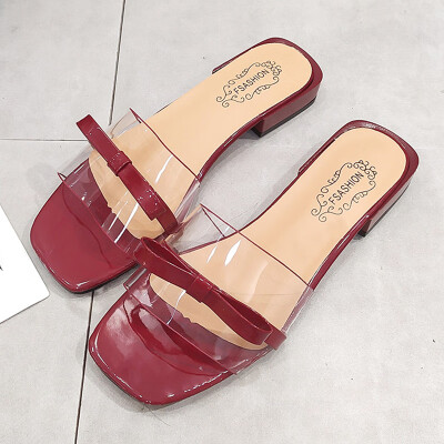 Slippers women summer womens shoes square head thick with a word womens fashion wear Korean transparent film sandals
Slippers women summer womens shoes square head thick with a word womens fashion wear Korean transparent film sandals