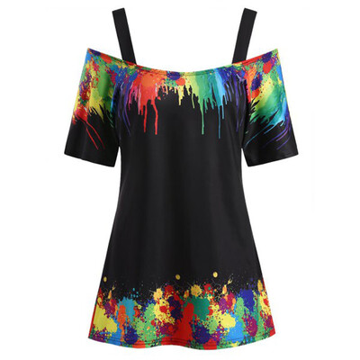 Roseonmyhand Women Plus Size Tie Dye Cold Shoulder Blouse Sling Casual T-Shirt Multicolor Top
Roseonmyhand Women Plus Size Tie Dye Cold Shoulder Blouse Sling Casual T-Shirt Multicolor Top