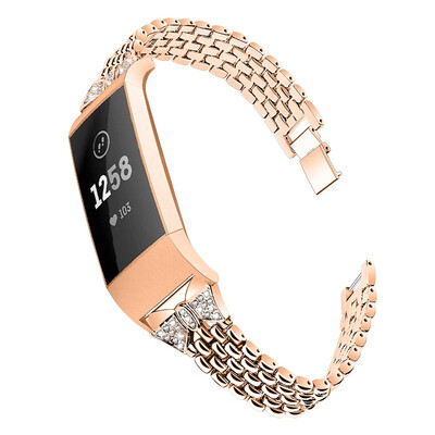ECSEM Bling Band for Fitbit Charge 3 Metal Strap Replacement Wrisband Jewelry Bracelet for Fitbit Charge 3 Smartwatch
ECSEM Bling Band for Fitbit Charge 3 Metal Strap Replacement Wrisband Jewelry Bracelet for Fitbit Charge 3 Smartwatch
