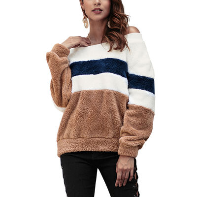 Women Stripe Print Hoodies Round Neck Pullover Long Sleeve Casual Solid Color Loose Tops
Women Stripe Print Hoodies Round Neck Pullover Long Sleeve Casual Solid Color Loose Tops