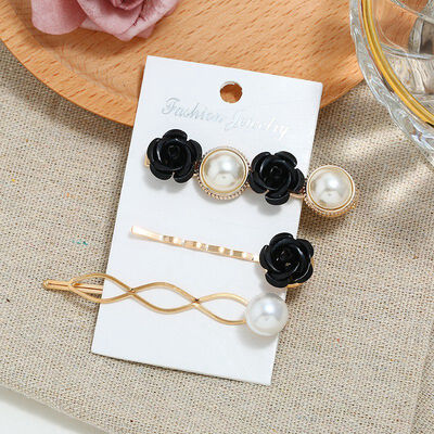 Pearl Hair Clip Headwear Sweet Pearl Rose Word Clip Side Clip Three piece Sweet Hair Hairband Barrette Headdress Accessories
Pearl Hair Clip Headwear Sweet Pearl Rose Word Clip Side Clip Three piece Sweet Hair Hairband Barrette Headdress Accessories