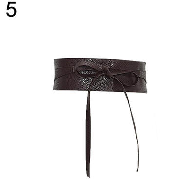 Vintage Solid Color Faux Leather Wide Women Waistband Dress Tie-up Sash Belt
Vintage Solid Color Faux Leather Wide Women Waistband Dress Tie-up Sash Belt
