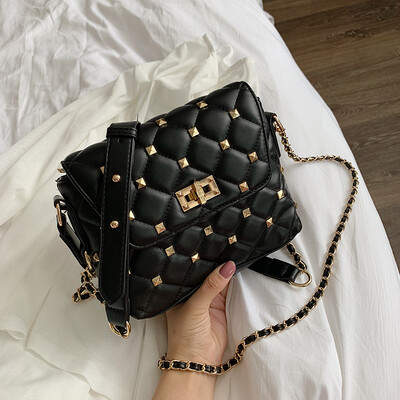 Senior sense of foreign style womens bag summer Lingge chain bag new 2019 rivet buckle bag ins Messenger bag
Senior sense of foreign style womens bag summer Lingge chain bag new 2019 rivet buckle bag ins Messenger bag